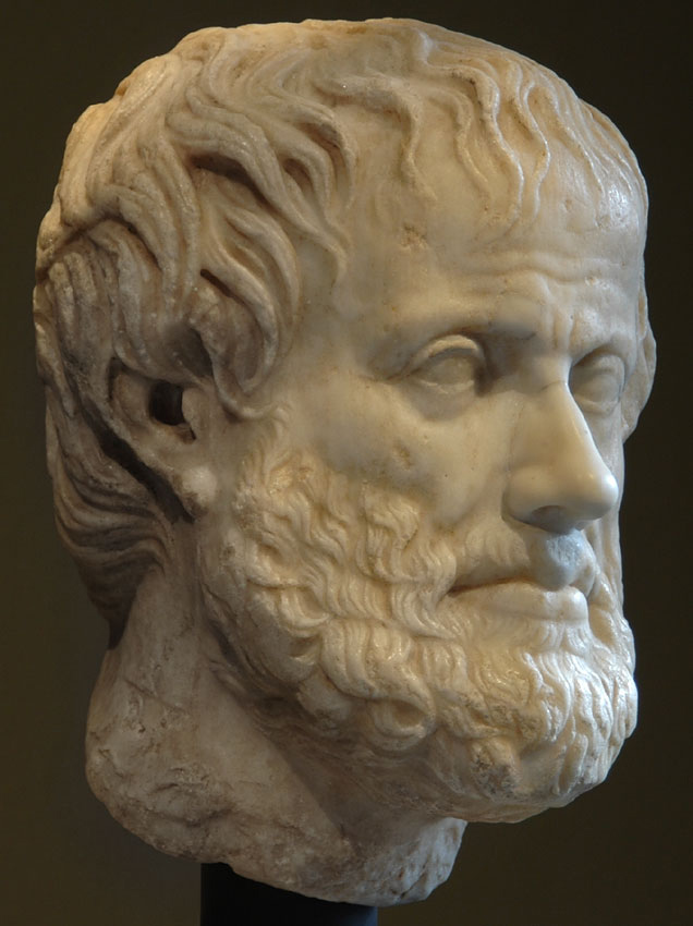 Figure 4. Aristote : copie romaine d'un buste de la fin du IVe s. av. J. C. (Kunstmuseum Vienne I 246).