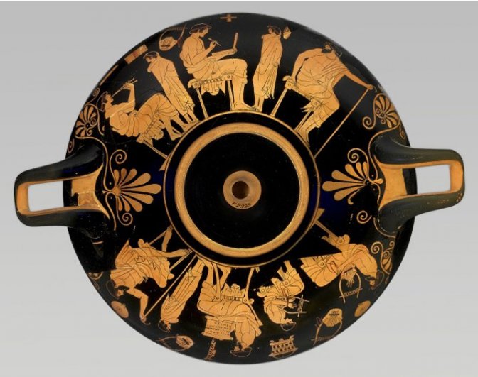 Fig. 1 : {Kylix} signée par le peintreDouris (Berlin F 2285)
